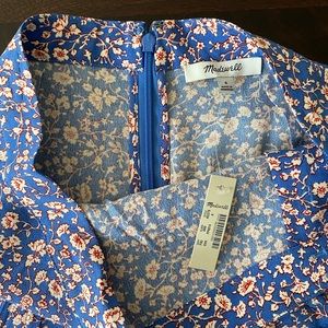 NWT Madewell Porch Side-Button Mini Skirt in Summer Vines (Size 6)